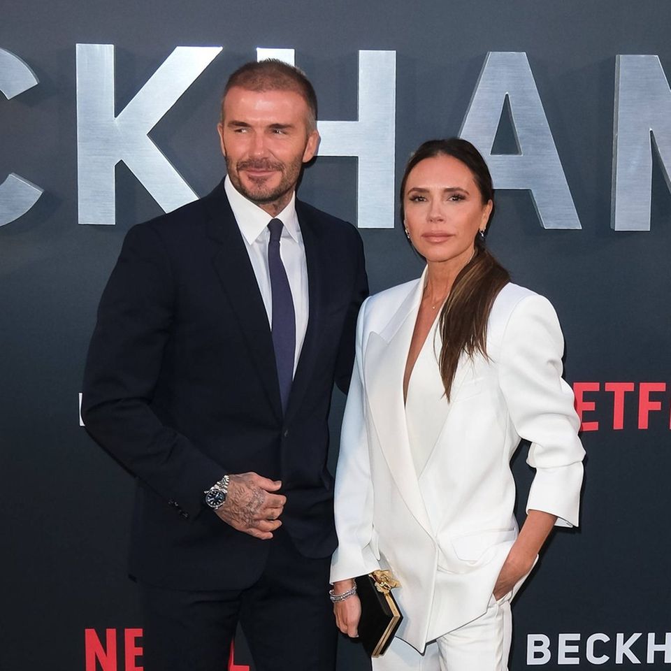 David und Victoria Beckham bei der Premiere der der "Beckham"-Doku am Dienstag in London.