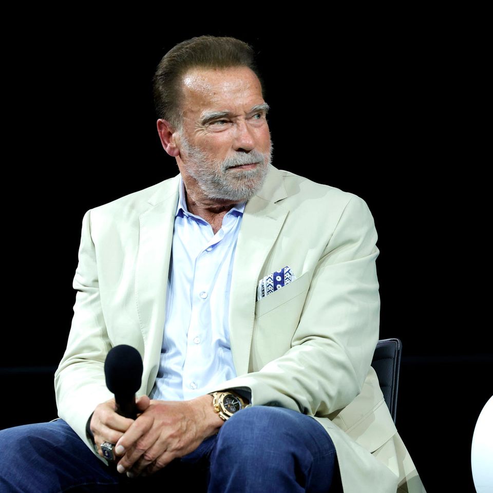 Arnold Schwarzenegger bei einem Interview