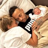 Neymar jr. mit Sohn und Tochter