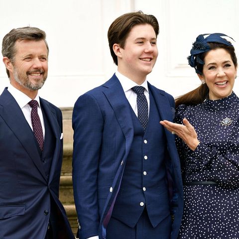 Prinz Christian (m.) ist der älteste Sohn von Kronprinz Frederik und Kronprinzessin Mary.