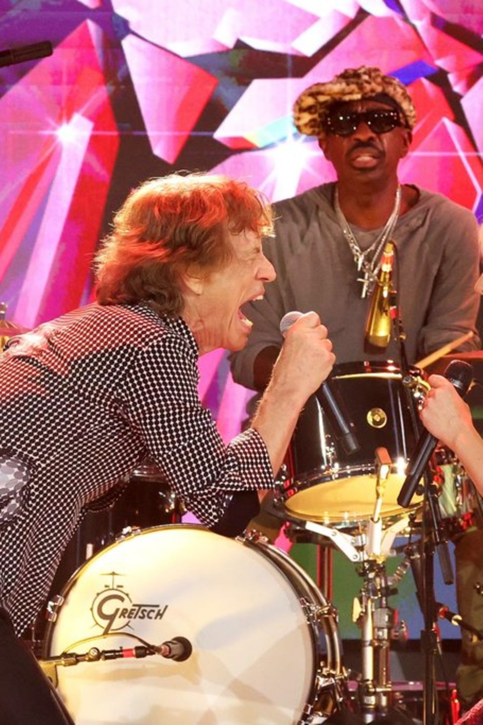 Mick Jagger und Lady Gaga auf der Release-Party des neuen Albums.
