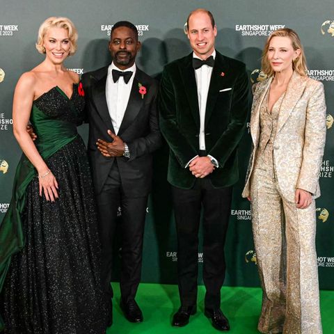 Hannah Waddingham, Sterling K. Brown, Prinz William und Cate Blanchett (v.l.) bei der Verleihung der Earthshot Prize Awards in