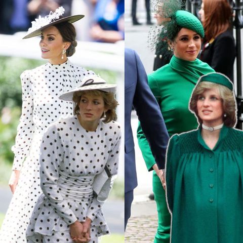 Kate als auch Meghan kopierten in der Vergangenheit gerne die Looks von Prinzessin Diana (†)