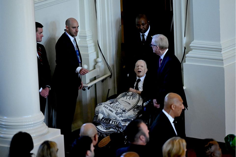 Jimmy Carter bei der Gedenkfeier zu Ehren seiner verstorbenen Frau Rosalynn Carter.