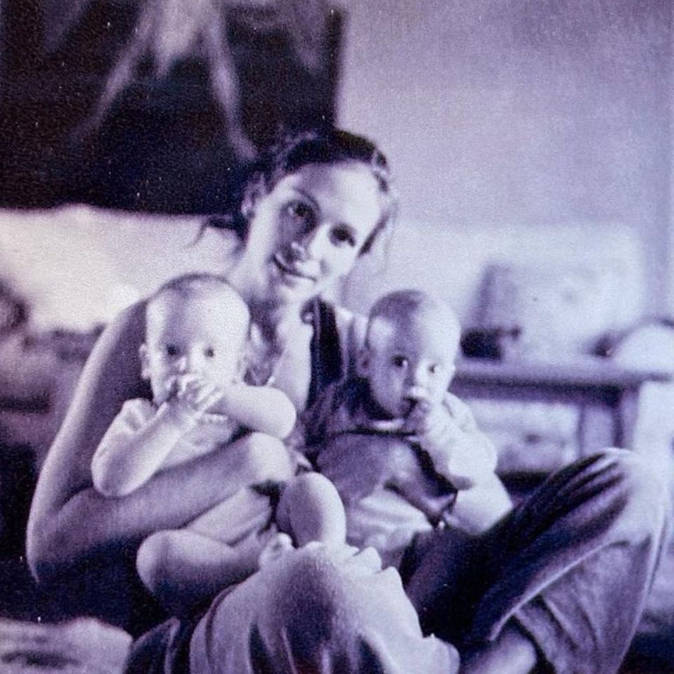 Julia Roberts mit ihren Zwillingen