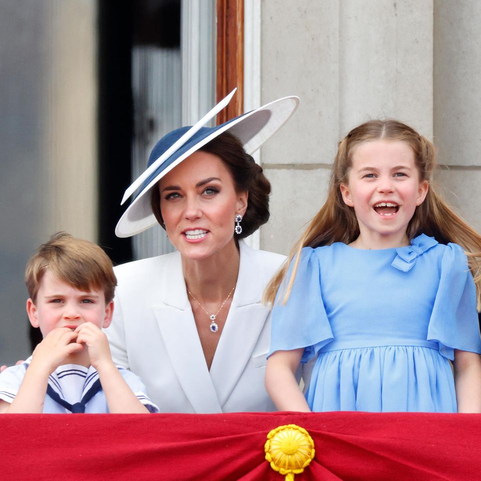 Catherine, Princess of Wales, mit Prinz Louis und Prinzessin Charlotte