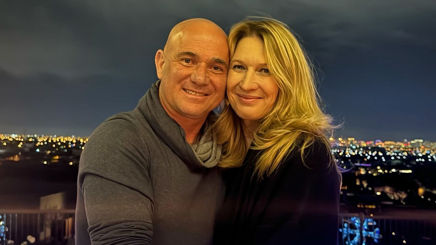 Andre Agassi: Sie strahlt! Private Aufnahme von Ehefrau Steffi Graf