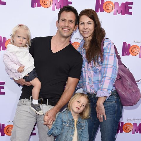 Christian Oliver (†) und Jessica Mazur 2015 mit den Töchtern Annik (†) und Madita (†)