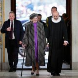 Königin Margrethe betrat bereits vor dem neuen Königspaar die Kirche. 