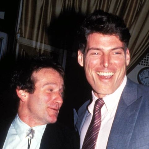 Unzertrennliche Freunde: Robin Williams (l.) und Christopher Reeve lernten sich bereits in den 70er-Jahren auf der Schauspiels