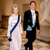 Oktober 2023 Beim Bankett zum 18. Geburtstag von Prinz Christian in Kopenhagen gehören Prinz Pavlos und Prinzessin Marie-Chantal zu den Ehrengästen. 