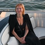 Sandra Hüller: auf einem Boot