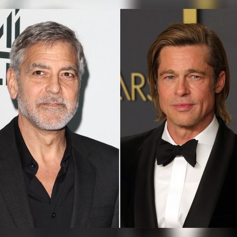 George Clooney (l.) und Brad Pitt stehen für den neuen Actionthriller "Wolfs" wieder gemeinsam vor der Kamera.
