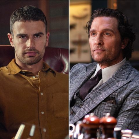 In der Serie "The Gentlemen" spielt Theo James (l.) die Hauptrolle, im gleichnamigen Film war es Matthew McConaughey.