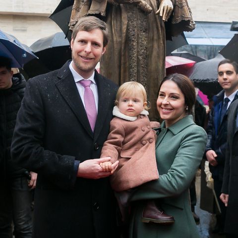 Prinz Leka und seine Ex Prinzessin Elia mit Töchterchen Geraldine