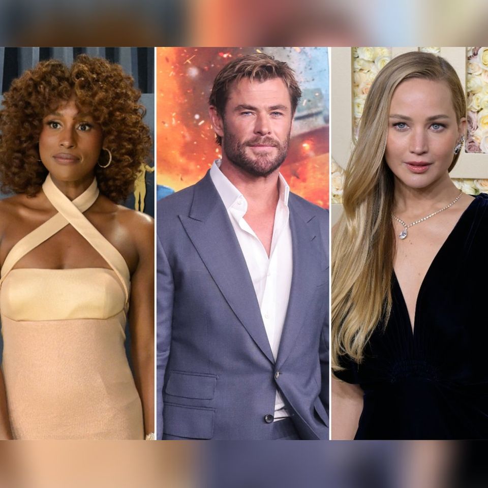 Issa Rae, Chris Hemsworth und Jennifer Lawrence präsentieren bei der Oscar-Verleihung Awards.