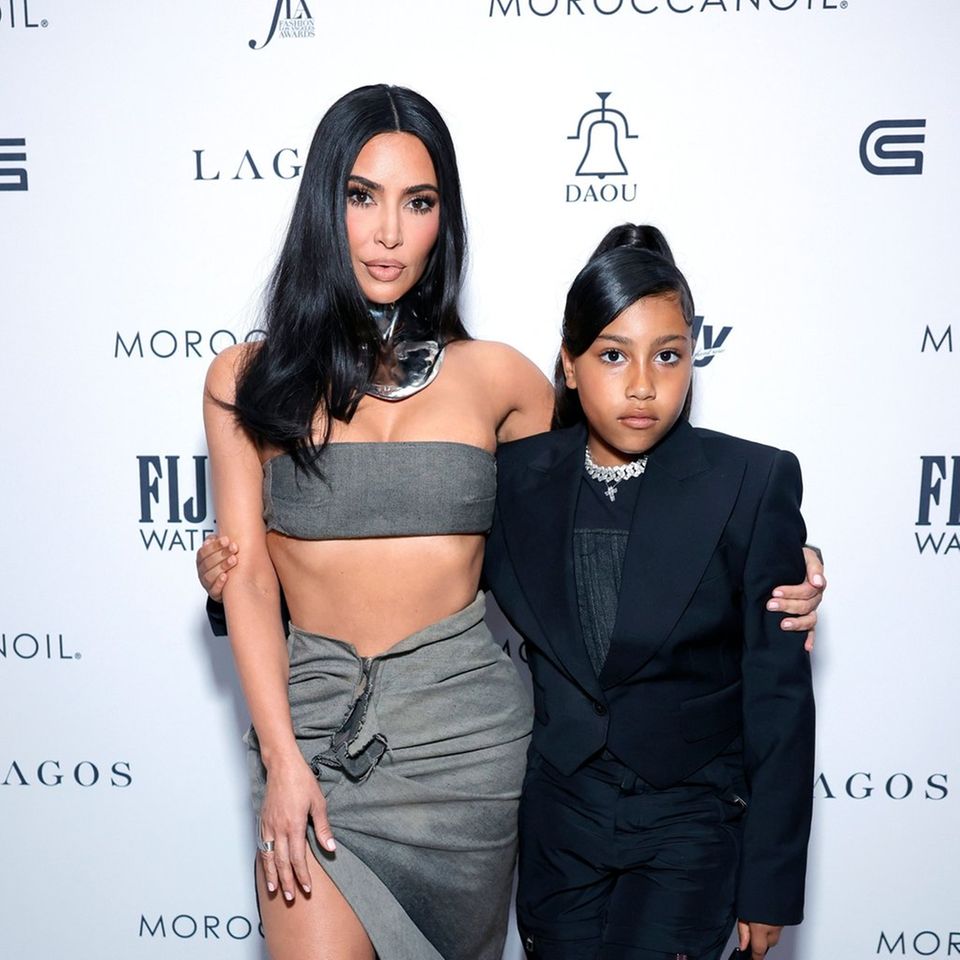 Kim Kardashian mit ihrer Tochter North West.