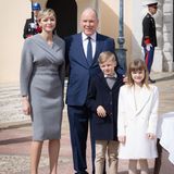 14. März 2024 Fürst Albert feiert mit Fürstin Charlène und den Zwillingen seinen 66. Geburtstag. Bei schönstem Geburtstagswetter zeigt sich die Familie fröhlich zur Feier auf dem Platz des Palastes von Monaco. 