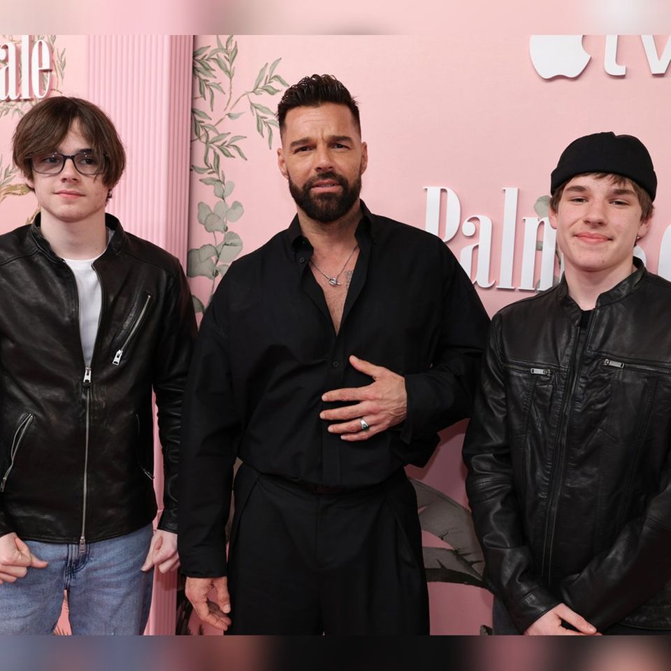 Ricky Martin mit seinen Zwillingen in Los Angeles.