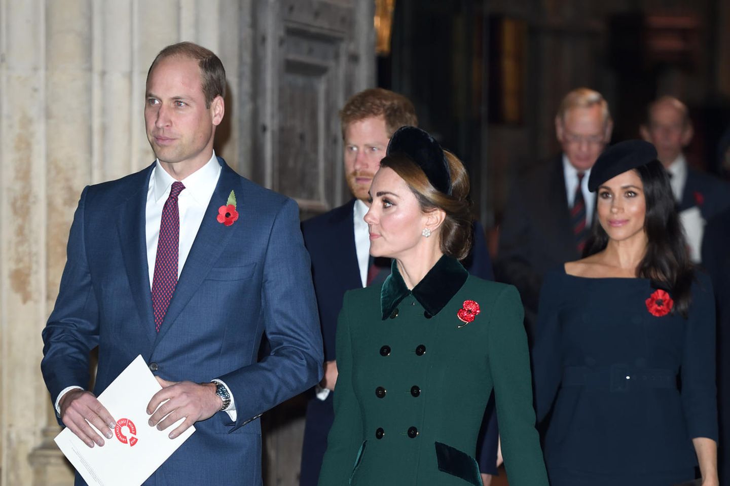 Prinz William, Prinz Harry, Catherine, Princess of Wales, und Herzogin Meghan