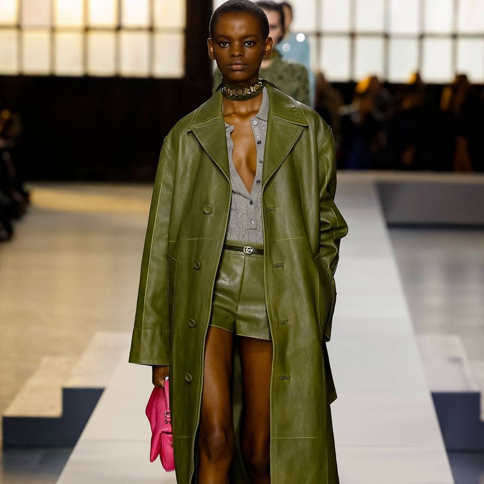 Auch bei der Modenschau von Gucci in Mailand war viel Grün zu sehen.