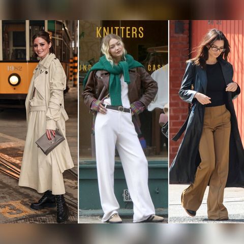 Olivia Palermo, Gigi Hadid und Emily Ratajkowski überzeugen mit stylischen Outfits, die für das wechselhafte Aprilwetter geeig