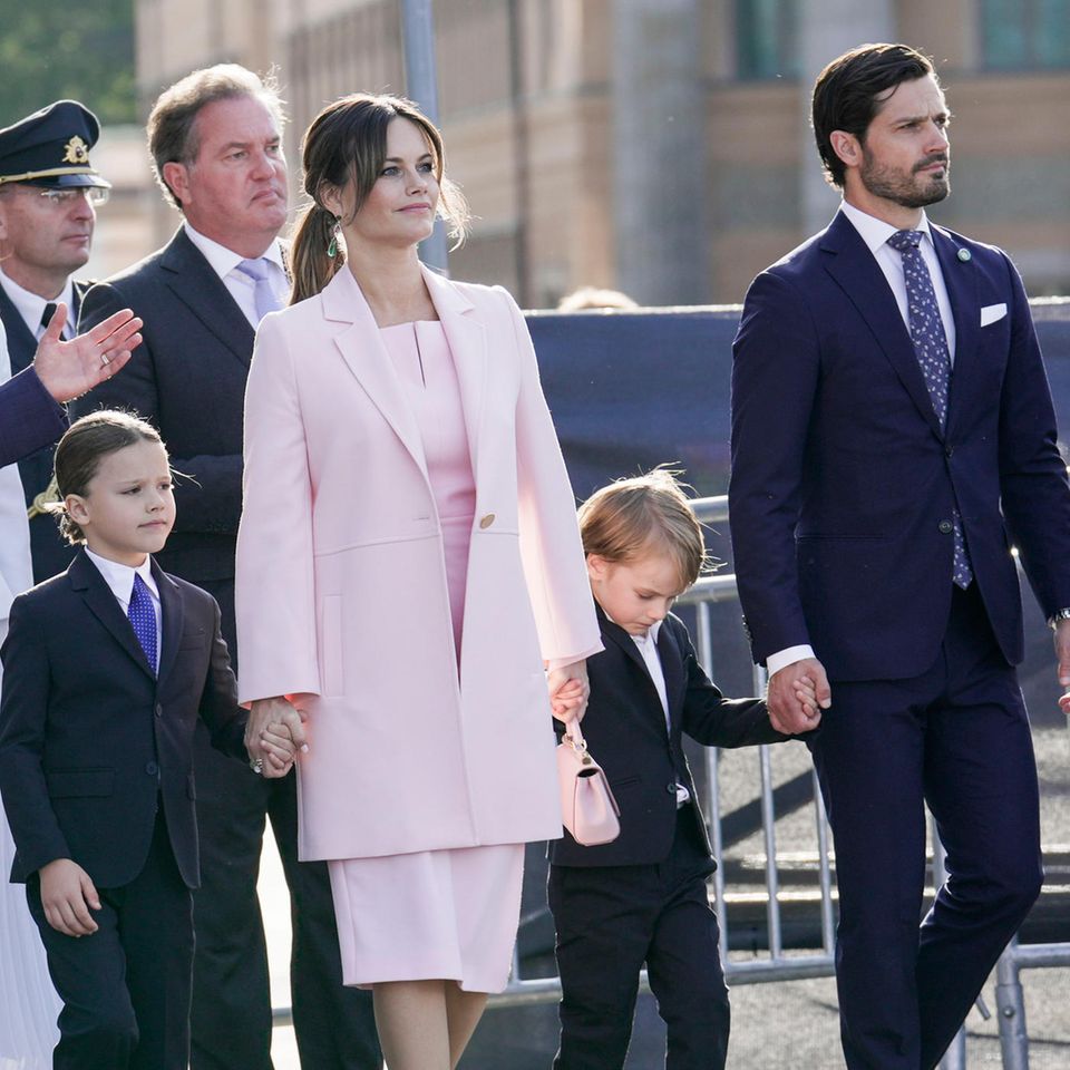 Prinzessin Sofia und Prinz Carl Philip mit ihren Kindern Prinz Alexander und Prinz Gabriel