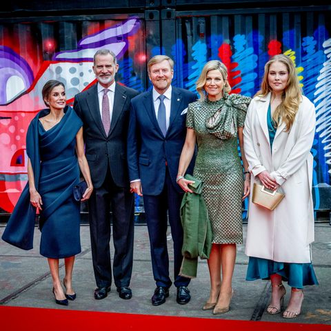 Staatsbesuch: König Felipe und Königin Letizia: mit Königin Máxima, König Willem und Prinzessin Amalia