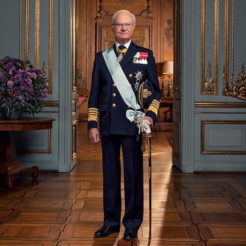 Dieses Bild von Carl Gustaf stellte das schwedische Königshaus zu den Glückwünschen.