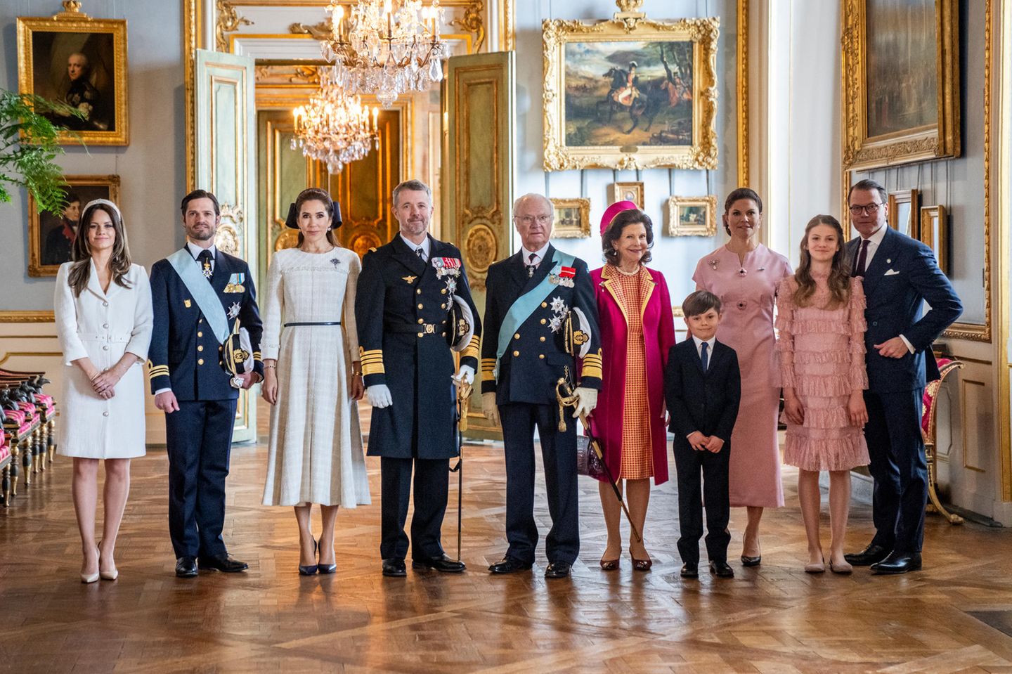 Schwedens Königsfamilie Die schönsten Bilder des historischen Besuchs aus Dänemark GALA.de
