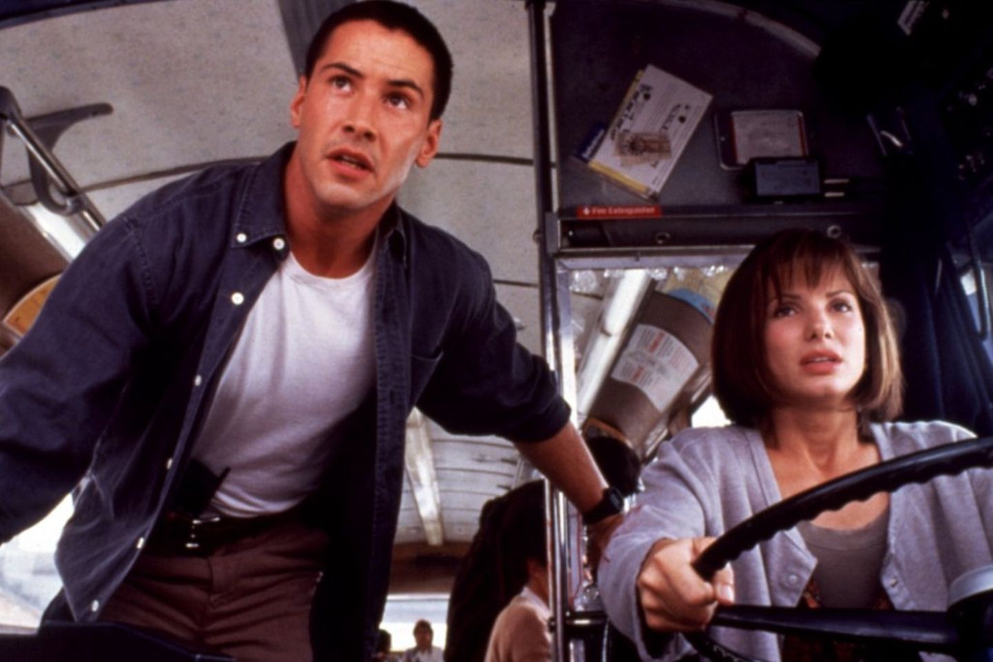 Keanu Reeves und Sandra Bullock spielten 1994 in "Speed".