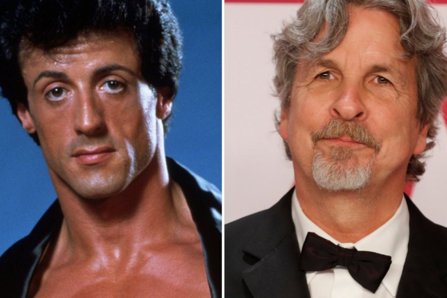 Sylvester Stallone als Rocky Balboa in "Rocky", daneben "I Play Rocky"-Regisseur Peter Farrelly.