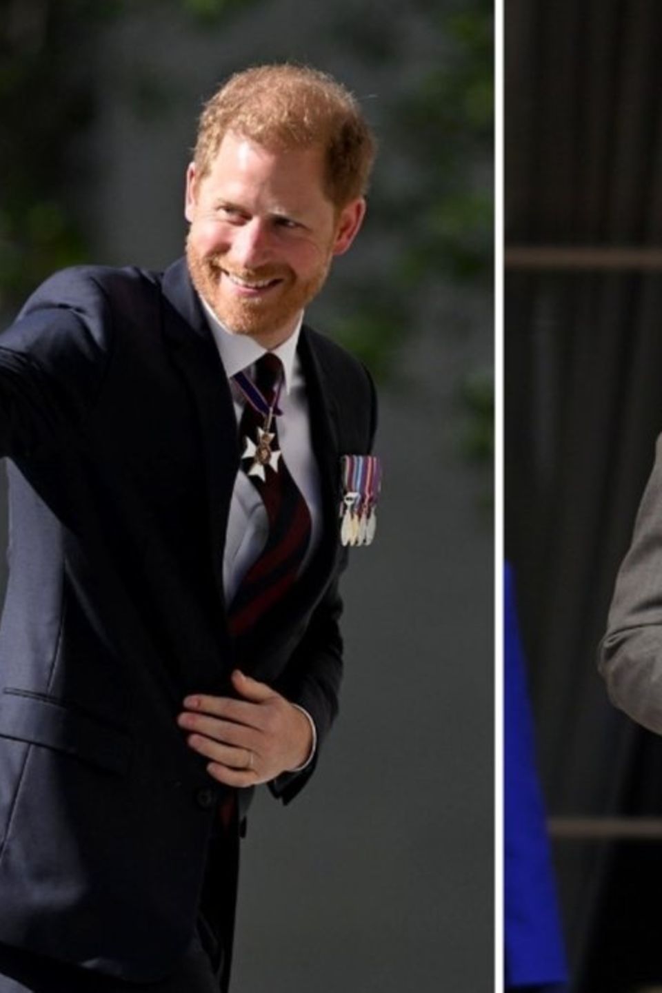 Prinz Harry zeigte sich strahlend vor der Kathedrale, König Charles empfing währenddessen Gäste im Buckingham Palast.