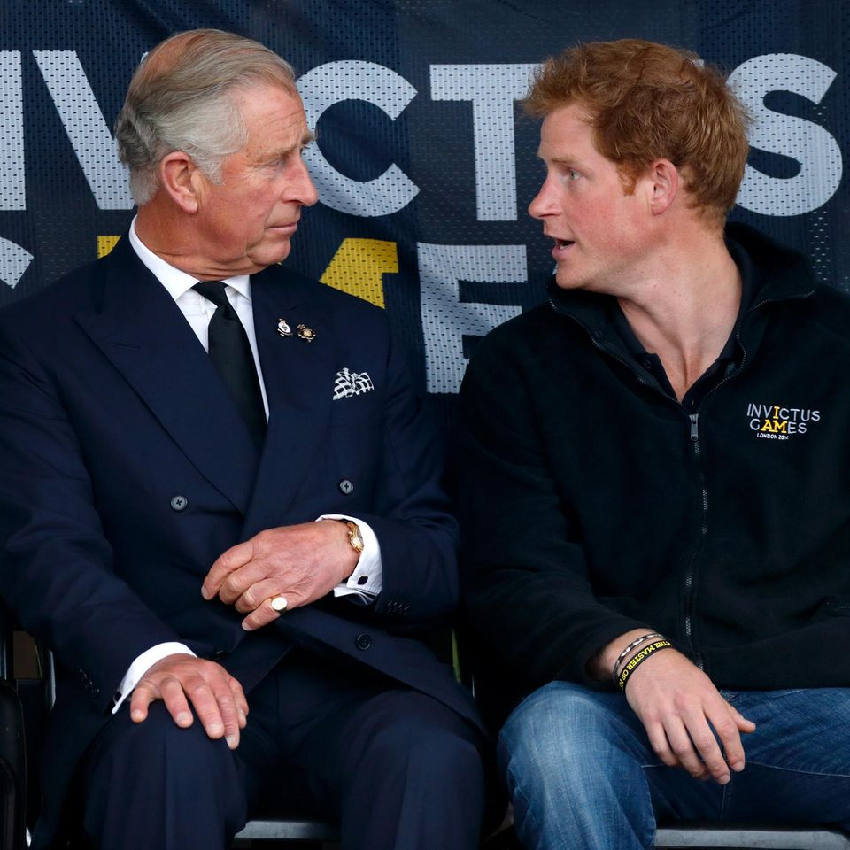 König Charles und Prinz Harry bei den Invictus Games im Jahr 2014