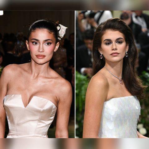 Inspiration für zeitlos schöne Beauty- und Hairstyle-Looks für die Hochzeit: Kylie Jenner (li.) und Kaia Gerber bei der Met Ga