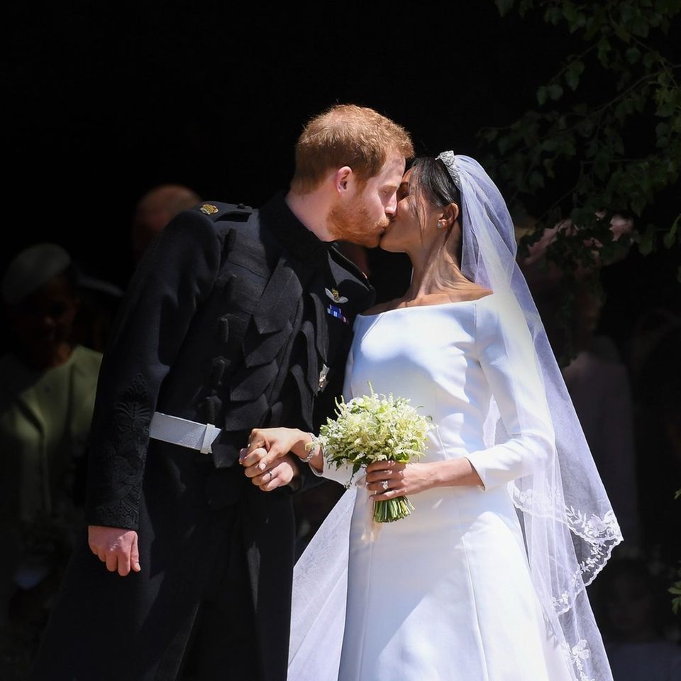 Prinz Harry und Herzogin Meghan an ihrem Hochzeitstag im Mai 2018.