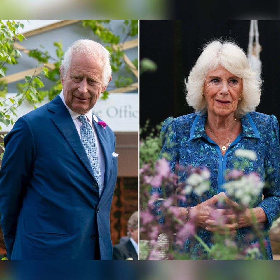 König Charles III. und Königin Camilla bei der diesjährigen Chelsea Flower Show in London.