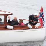 29. Mai 2024 Das norwegische Königspaar befindet sich mit dem Königsschiff Norge auf Provinzreise. Am Mittwoch erreichen König Harald und Königin Sonja die Provinz Rogaland, wo sie mit dem Beiboot an Land gefahren werden. 