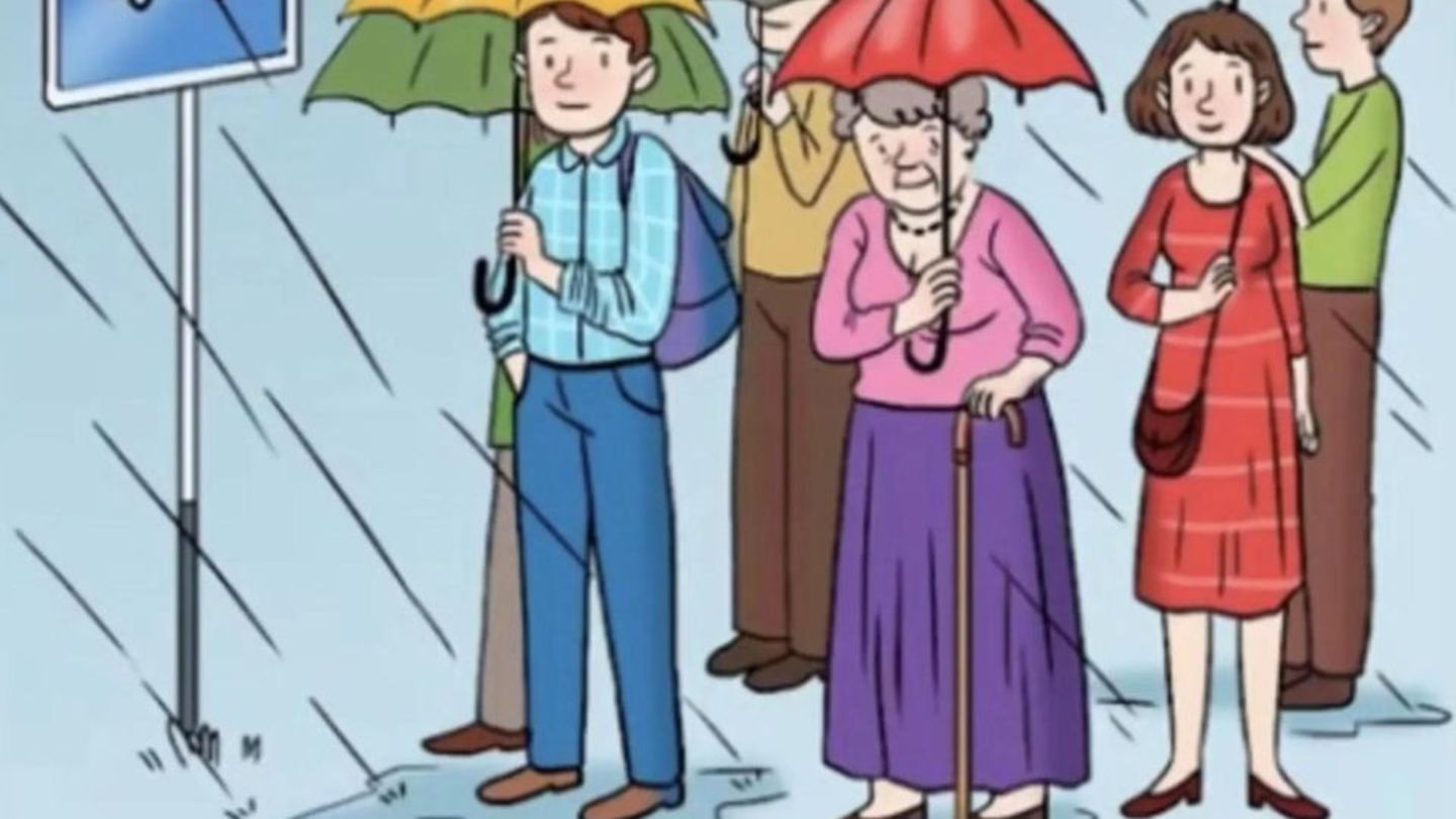 Suchbild: Jeder sieht die Regenschirme – doch nur 1% findet den Fehler