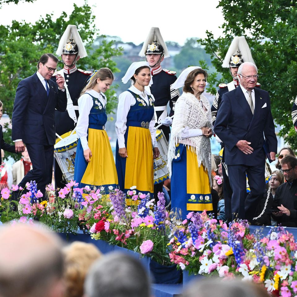 Prinzessin Sofia, Prinz Carl Philip, Oscar, Prinz Daniel, Estelle, Prinzessin Victoria, Königin Silvia, König Carl Gustaf