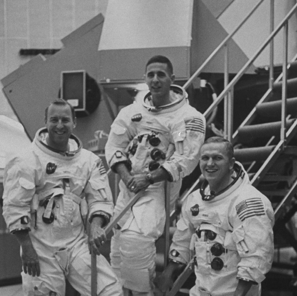 Die "Apollo 8"-Astronauten (von links): James Lovell, William Anders und Frank Borman im Dezember 1968.