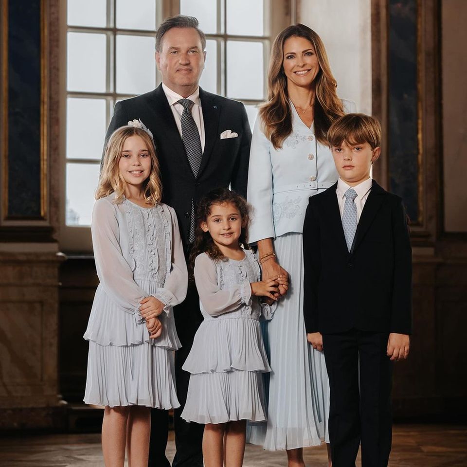 Prinzessin Madeleine: mit Christopher O`Neill und ihren Kindern Prinzessin Leonore und Prinz Nicolas, Prinzessin Adrienne