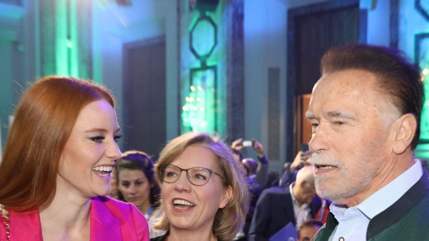 Klimakämpfer Arnold Schwarzenegger: Mit Barbara Meier in Wien