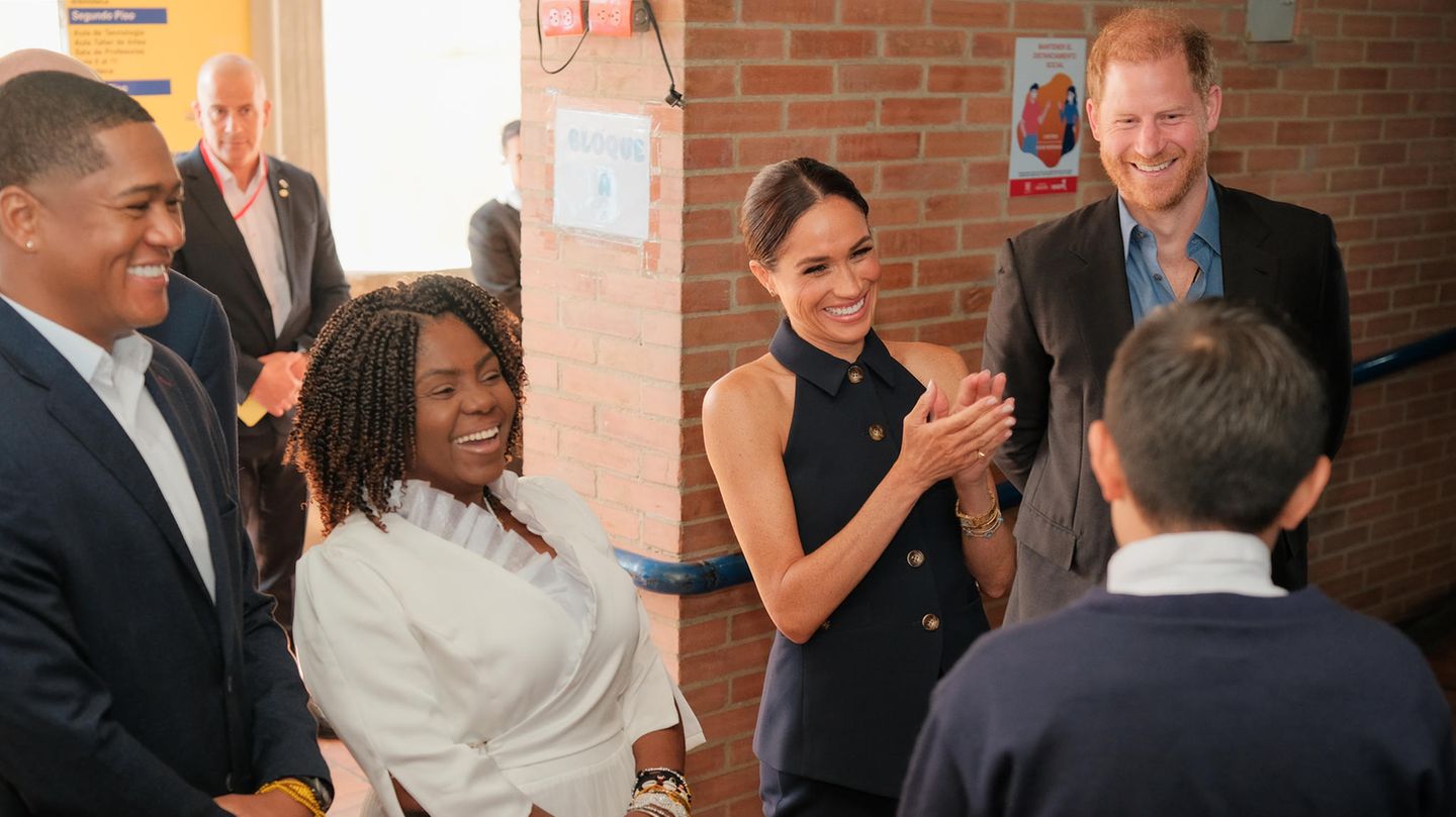 Prinz Harry + Herzogin Meghan: In Kolumbien hat Meghan gut lachen