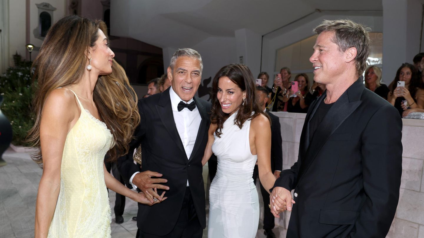 Brad Pitt + Ines de Ramon: Alle Details zum Doppel-Date mit George und Amal Clooney in Venedig