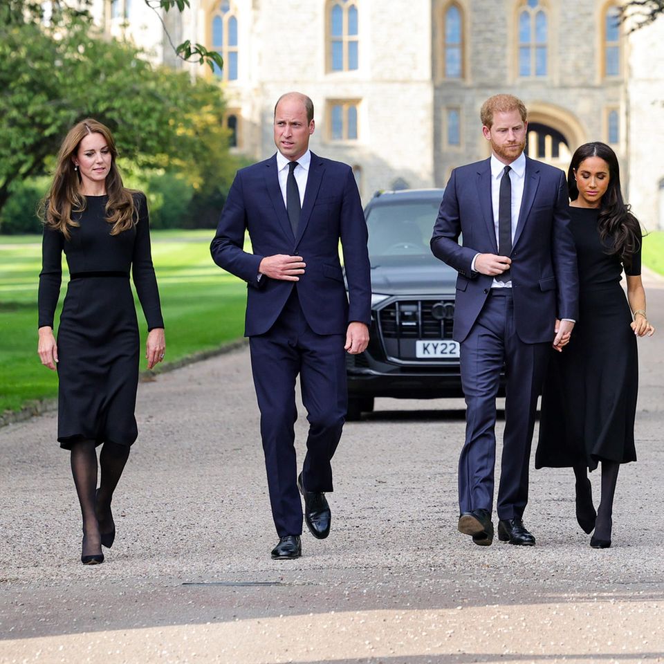 Catherine, Princess of Wales, Prince William, Prince Harry and Duchess Meghan