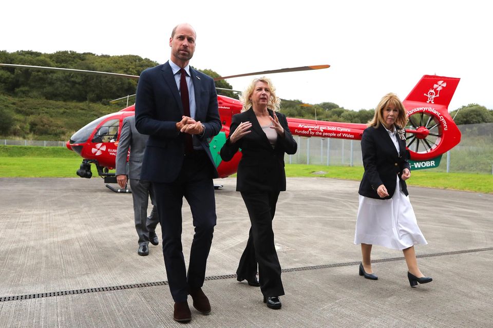 Prince William at the Wales Air Ambulance