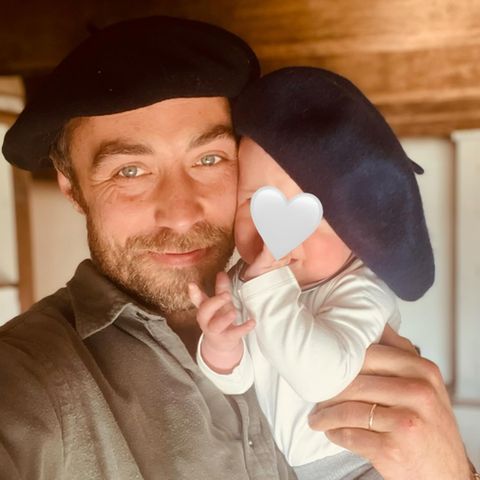 James Middleton mit seinem Sohn Inigo 0.8