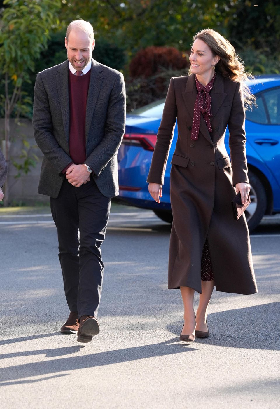 Prince William and Catherine, Princess of Wales, wear aufeinander abgestimmten zu dem Termin. 