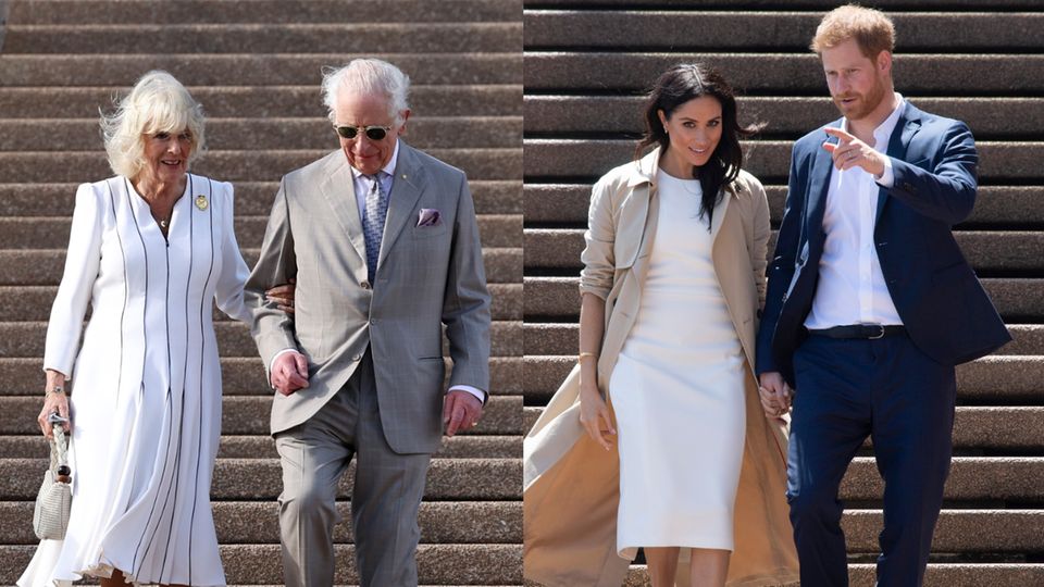 King Charles, King Camilla, Prince William and Duchess Meghan